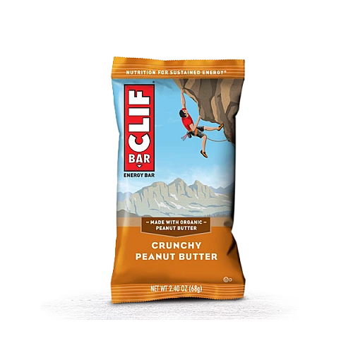 קליף בר חטיף אנרגיה אורגני - חמאת בוטנים פריך 68 גרם - 12 יחידות - מבית CLIF Bar