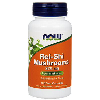 פטריית ריישי 270 מ"ל - 100 כמוסות - מבית NOW FOODS