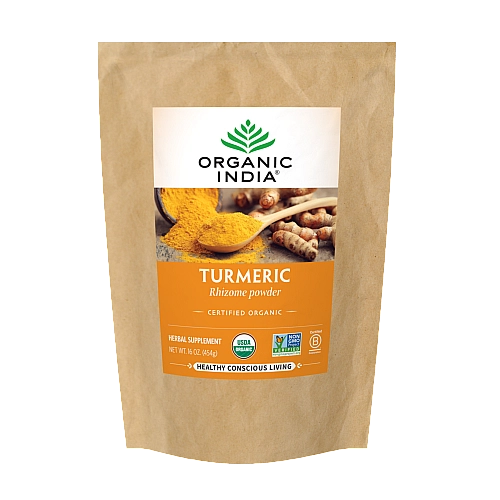 אורגניק אינדיה אבקת קנה שורש כורכום אורגני 454 גרם - מבית Organic India