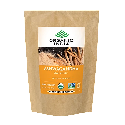אורגניק אינדיה אבקת שורש אשווגנדה 454 גרם - מבית Organic India