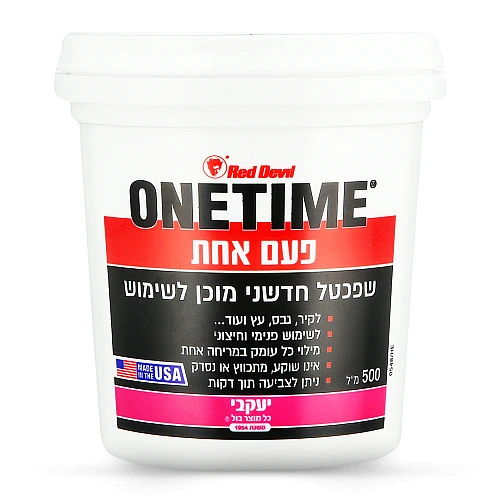 One Time - חומר מהפכני למילוי קירות - 4.0 ליטר