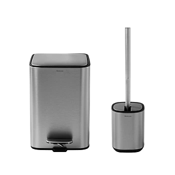 סט שירותים Cube 5L נירוסטה מוברשת