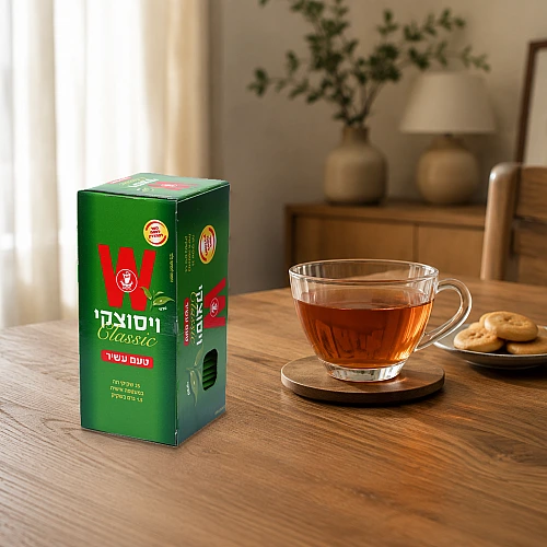 תה ויסוצקי קלאסי בטעם עשיר 12 אריזות של 25 שקיקים