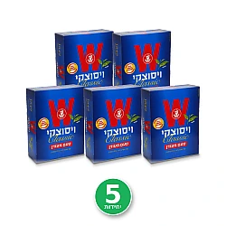 תה ויסוצקי קלאסי בטעם מעודן - 5 אריזות של 100 שקיקים