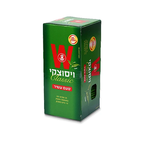 תה ויסוצקי קלאסי בטעם עשיר 25 שקיקים