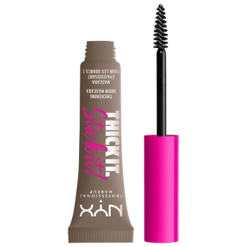 ניקס ⁦THICK IT STICK IT⁩  מסקרה לגבות למראה גבות מלאות גוון - ⁦TAUPE 01⁩ בתכולת 7 מ״ל