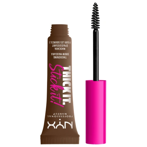 ניקס ⁦THICK IT STICK IT⁩  מסקרה לגבות למראה גבות מלאות גוון - ⁦BRUNETTE 06⁩ בתכולת 7 מ״ל