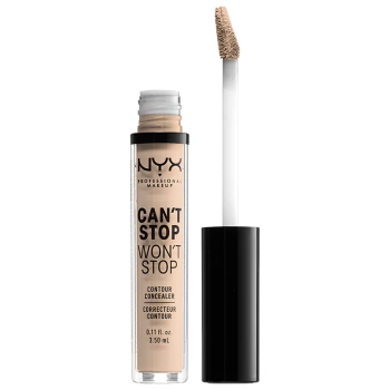 ניקס ⁦CAN'T STOP WON'T STOP⁩  קונסילר מעניק כיסוי מלא - ⁦ALBASTER 02⁩ בתכולת 3.5 מ״ל