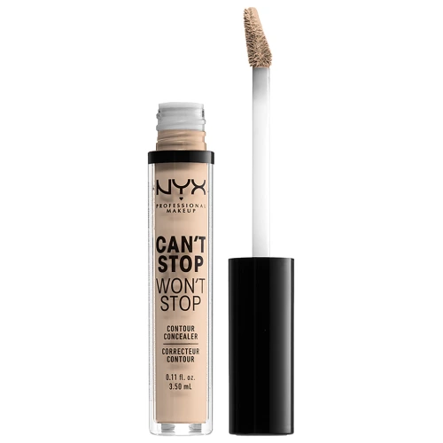 ניקס ⁦CAN'T STOP WON'T STOP⁩  קונסילר מעניק כיסוי מלא - ⁦ALBASTER 02⁩ בתכולת 3.5 מ״ל
