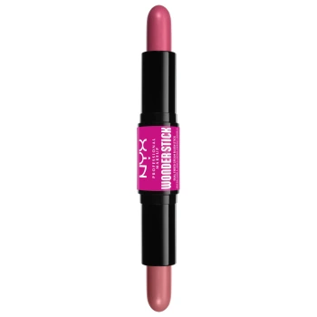 ניקס ⁦WONDER STICK⁩  סומק דו צדדי מרקם קרמי - ⁦LIGHT BEACH AND BABY PINK 01⁩ בתכולת 8 גרם