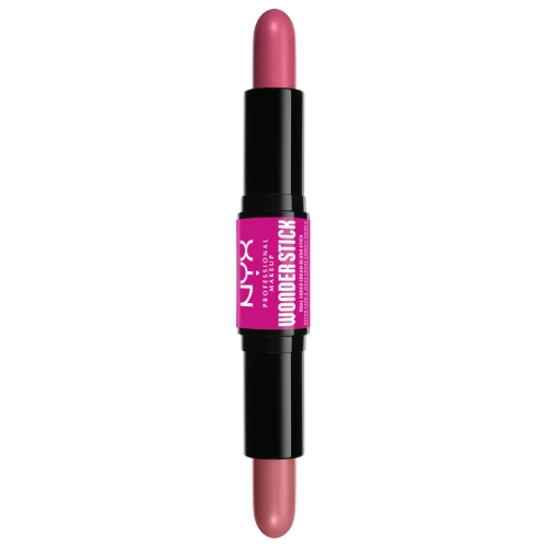 ניקס ⁦WONDER STICK⁩  סומק דו צדדי מרקם קרמי - ⁦LIGHT BEACH AND BABY PINK 01⁩ בתכולת 8 גרם