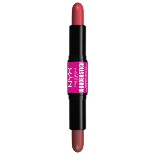 ניקס ⁦WONDER STICK⁩  סומק דו צדדי מרקם קרמי - ⁦CORAL AND DEEP PEACH 03⁩ בתכולת 8 גרם
