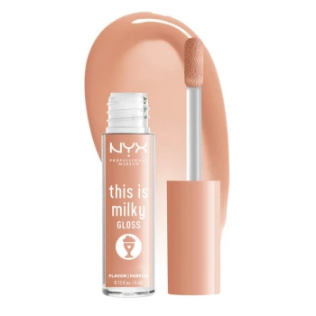 ניקס ליפגלוס ⁦This is Milky Gloss Milkshake⁩  בגוון ⁦MILK N HUNNY⁩ בתכולת 4 מ״ל