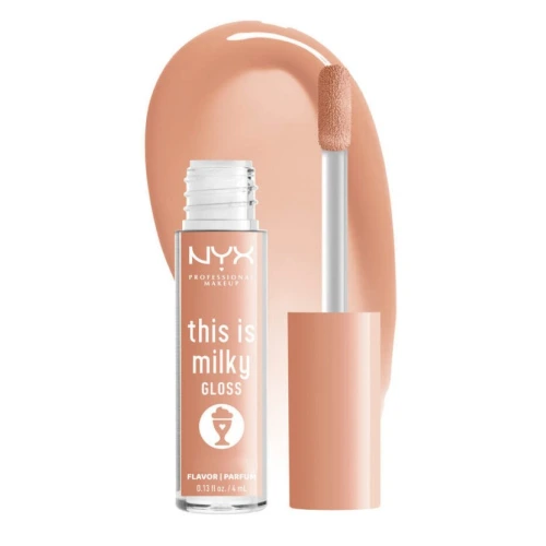 ניקס ליפגלוס ⁦This is Milky Gloss Milkshake⁩  בגוון ⁦MILK N HUNNY⁩ בתכולת 4 מ״ל