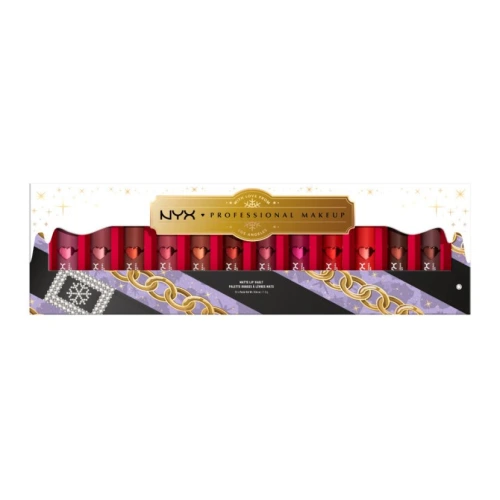 ניקס מארז איפור ⁦MATTE LIP VAULT - Gift Set of 12 Matte Lipsticks - 12 x 1.3 g⁩ בתכולת 15.6 גרם