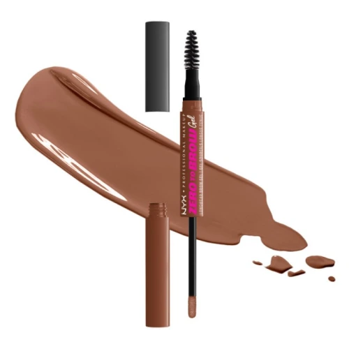 ניקס ג׳ל לעיצוב גבות ⁦ZERO to BROW Longwear Brow Gel⁩  בגוון ⁦AUBURN⁩ בתכולת 2 מ״ל