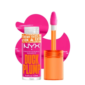 ניקס ליפגלוס ⁦DUCK PLUMP High Pigment Plumping Gloss⁩  בגוון ⁦12 BUBBLEGUM BAE⁩ בתכולת 6.8 מ״ל