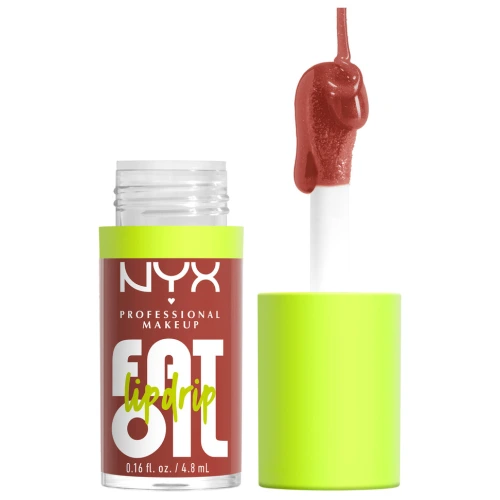 ניקס ⁦FAT OIL LIP DRIP⁩  שמן שפתיים מעניק לחות עד 12 שעות - ⁦10 SPLASH OF CREAM⁩ בתכולת 4.8 מ״ל