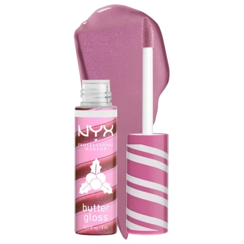 ניקס ליפגלוס ⁦Butter Gloss Swirl Lip Gloss⁩  בגוון ⁦04 Holly Berry Swirl⁩ בתכולת 8 מ״ל