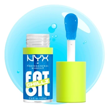 ניקס ליפגלוס ⁦FAT OIL Chillz⁩  בגוון ⁦18 POLAR PEPPERMINT⁩ בתכולת 4.8 מ״ל