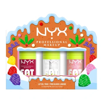 ניקס מארז איפור ⁦Holiday Sneak Peak - Lip Oil Trio - Gift Set of 3 Lip Oils - 3 x 4.8 ml⁩ בתכולת 14.4 מ״ל