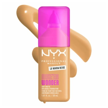 ניקס מייק אפ ⁦Make'em Wonder⁩  בגוון ⁦19 Warm Beige⁩ בתכולת 30 מ״ל