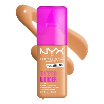 ניקס מייק אפ ⁦Make'em Wonder⁩  בגוון ⁦21 Neutral Tan⁩ בתכולת 30 מ״ל