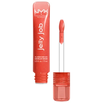 ניקס ⁦JELLY JOB⁩  גלוס למראה מבריק ואפקט נפח - ⁦JELLY SQUEEZE 12⁩ בתכולת 7.5 מ״ל