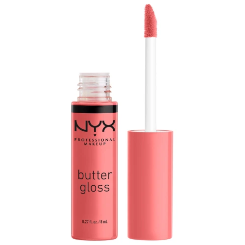 ניקס ⁦BUTTER LIP GLOSS⁩  גלוס מעניק גימור מבריק לשפתיים - ⁦05 CREME BRULEE⁩ בתכולת 8 מ״ל