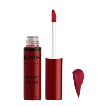 ניקס ליפגלוס ⁦BUTTER GLOSS⁩  בגוון 20 - ⁦Red Velvet⁩ בתכולת 8 מ״ל