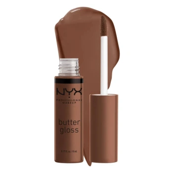 ניקס ליפגלוס ⁦BUTTER GLOSS⁩  בגוון 49 - ⁦FUDGE ME⁩ בתכולת 8 מ״ל