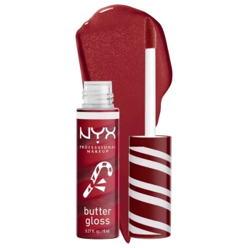 ניקס ליפגלוס ⁦Butter Gloss Swirl Lip Gloss⁩  בגוון ⁦01 Peppermint Swirl⁩ בתכולת 8 מ״ל