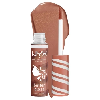 ניקס ליפגלוס ⁦Butter Gloss Swirl Lip Gloss⁩  בגוון ⁦02 Hot Cocoa Swirl⁩ בתכולת 8 מ״ל