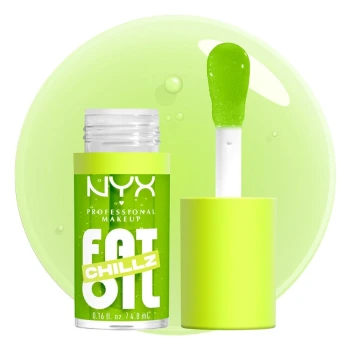 ניקס ליפגלוס ⁦FAT OIL Chillz⁩  בגוון ⁦19 KIWI FREEZIE⁩ בתכולת 4.8 מ״ל