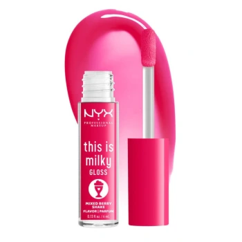 ניקס ליפגלוס ⁦This is Milky Gloss Milkshake⁩  בגוון ⁦MIXED BERRY SHAKE⁩ בתכולת 4 מ״ל