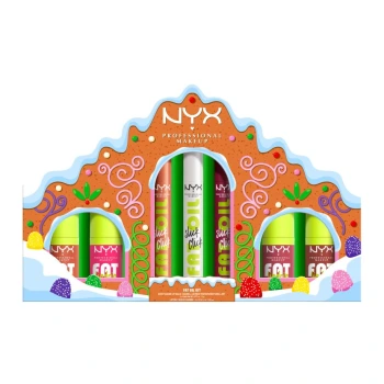 ניקס מארז איפור ⁦Holiday Sneak Peak - Fat Oil Kit - Lip Makeup Gift Set⁩ בתכולת 7 יחידות