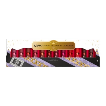 ניקס מארז איפור ⁦MATTE LIP VAULT - Gift Set of 12 Matte Lipsticks - 12 x 1.3 g⁩ בתכולת 15.6 גרם