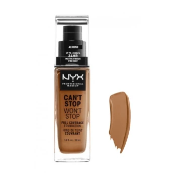 ניקס מייק אפ ⁦CAN'T STOP WON'T STOP⁩  בגוון ⁦ALMOND⁩ בתכולת 30 מ״ל