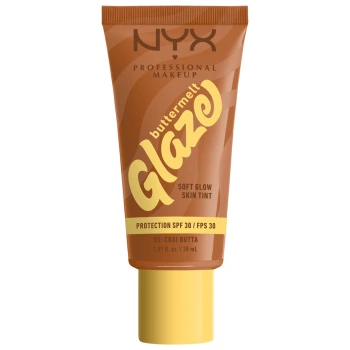 ניקס ⁦BUTTERMELT GLAZE⁩  מייק אפ טינט עד 24 שעות של לחות וגלואו לפנים - ⁦CHAI BUTTA 05⁩ בתכולת 30 מ״ל