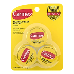 קרמקס מארז שפתונים טיפוליים לשפתיים יבשות וסדוקות להקלה יומיומית 3 יח 7.5 גרם כל אחד - Carmex