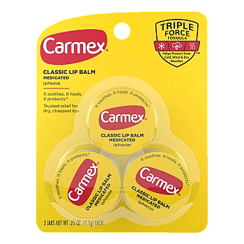 קרמקס מארז שפתונים טיפוליים לשפתיים יבשות וסדוקות להקלה יומיומית 3 יח 7.5 גרם כל אחד - Carmex
