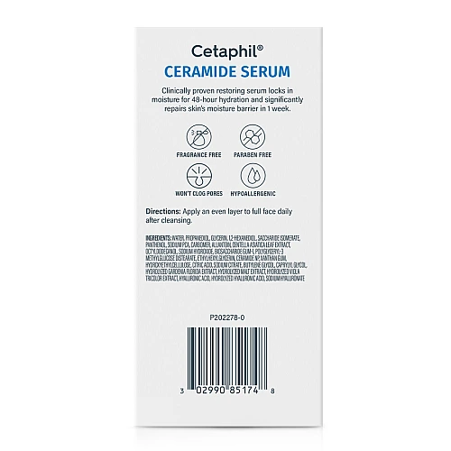 צטאפיל סרום לפנים עם סרמידים ללא בישום 30 מ"ל - Cetaphil