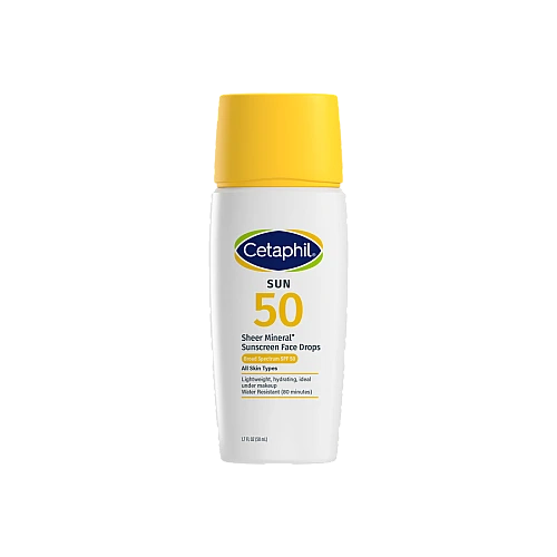 צטאפיל קרם נוזלי הגנה מינרלי לפנים SPF 50 נפח 50 מ"ל - Cetaphil