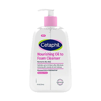 צטאפיל תרחיץ לפנים משמן לקצף להזנה לעור רגיל עד יבש 237 מ"ל - Cetaphil