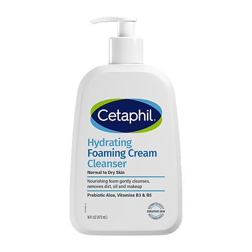 צטאפיל תרחיץ לפנים קצף קרמי ללחות לעור רגיל עד יבש 237 מ"ל - Cetaphil