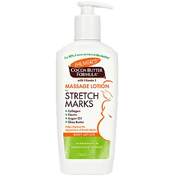 פלמרס תחליב לגוף עיסוי למניעת סימני מתיחה עם חמאת קקאו ויטמין E נפח 250 מ"ל - Palmer's