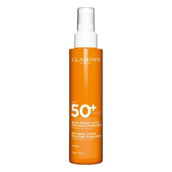 קלרינס תחליב ספריי להגנה מהשמש לגוף ⁦SPF50+⁩ 150 מ״ל