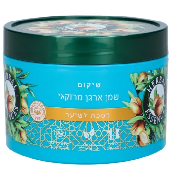 הרבל אסנס מסכה לשיקום השיער עם שמן ארגן 500 מ״ל
