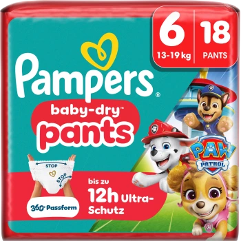 פמפרס בייבי דריי מכנסוני חיתול מפרץ ההרפתקאות מידה 6 באריזת 18 יחידות