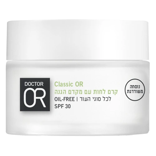 דוקטור עור ⁦CLASSIC-OR⁩ קרם לחות עם מקדם הגנה⁦SPF30⁩ בתכולת ⁧50 מ״ל⁩